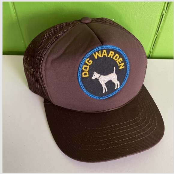 Vtg SnapBack Cap DOG WARDEN ANIMAL CONTROL Trucker Hat Mesh Foam Youngan Korea - Picture 2 of 8